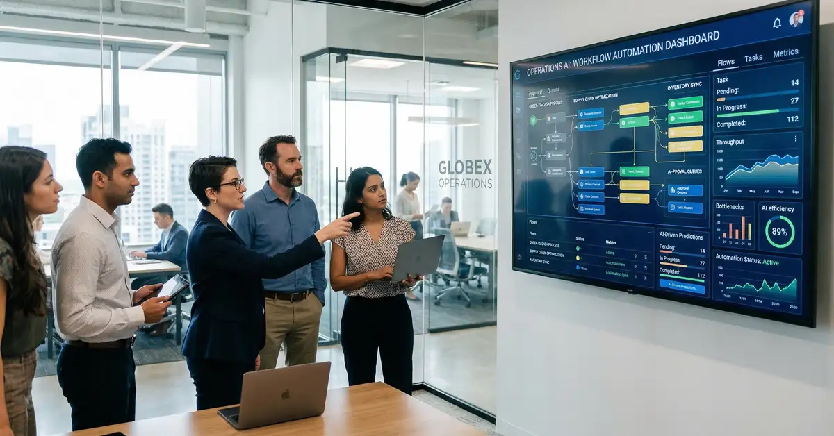 AI workflow automation transforming manual B2B business processes into intelligent autonomous systems