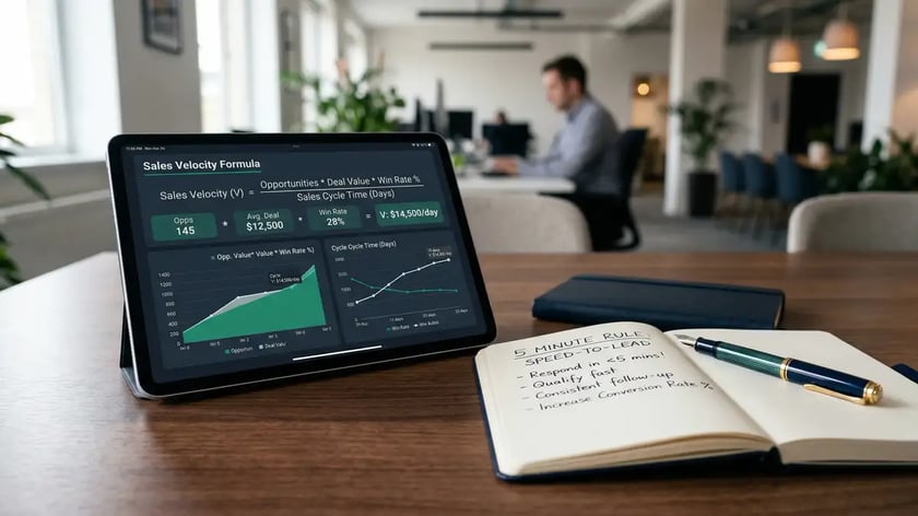 Sales velocity dashboard tracking deal progression and stage-to-stage movement through B2B pipeline stages in real time