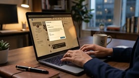 Professional crafting personalized LinkedIn outreach message for B2B lead generation