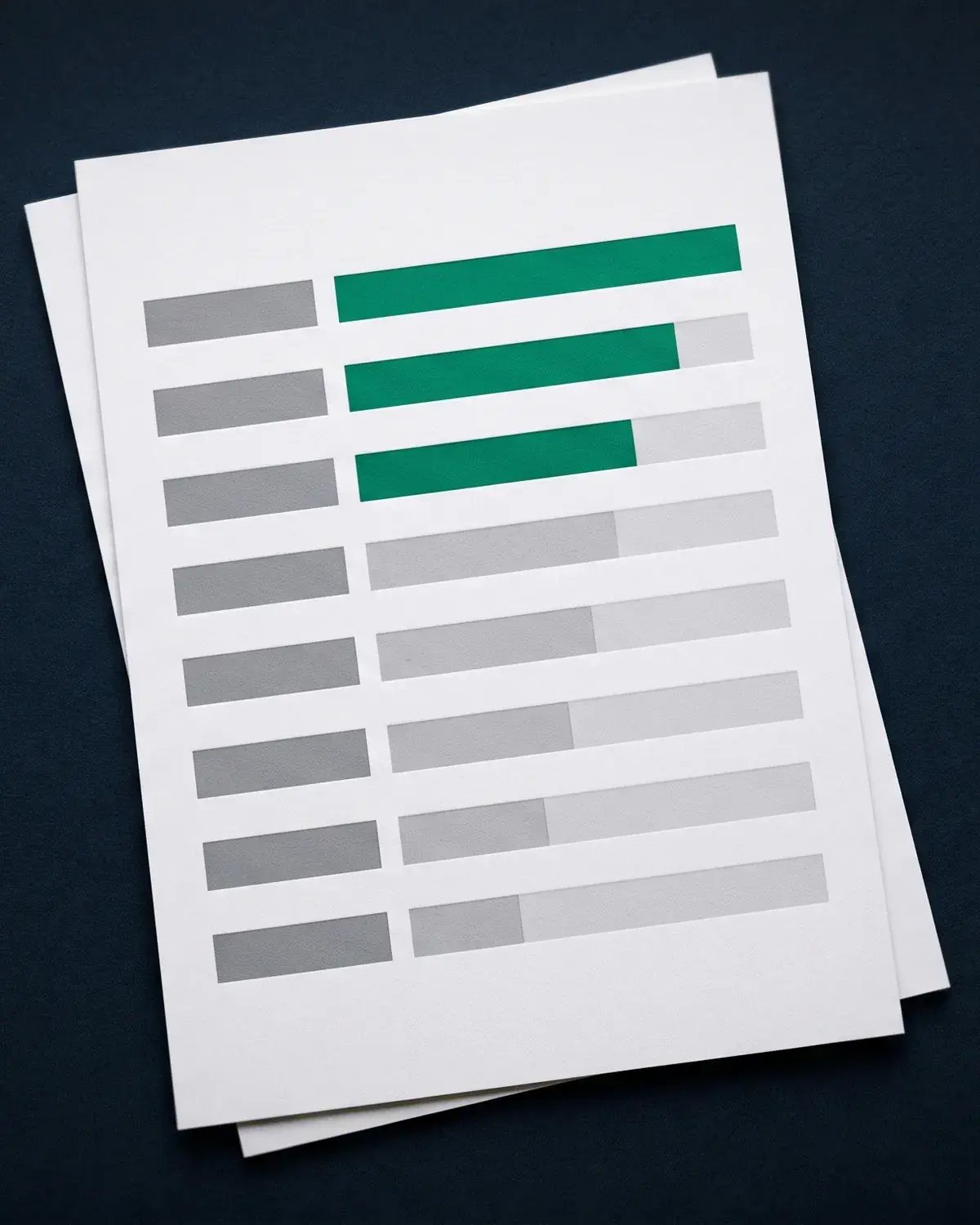 Scorecard sheet ranking agencies by score with horizontal bars
