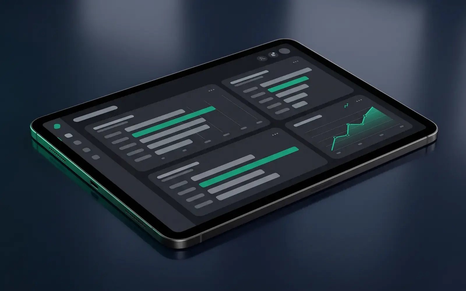 Tablet showing a white-label client dashboard