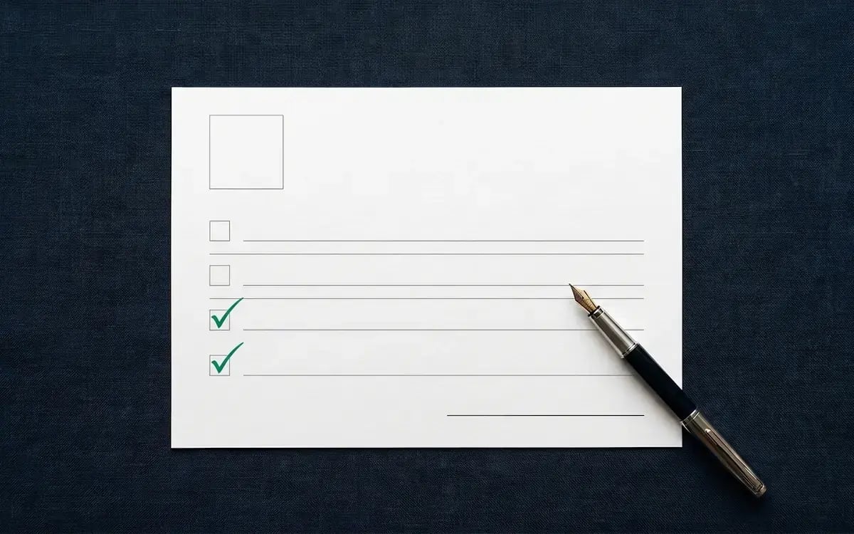 Order form with the target and time window ticked off