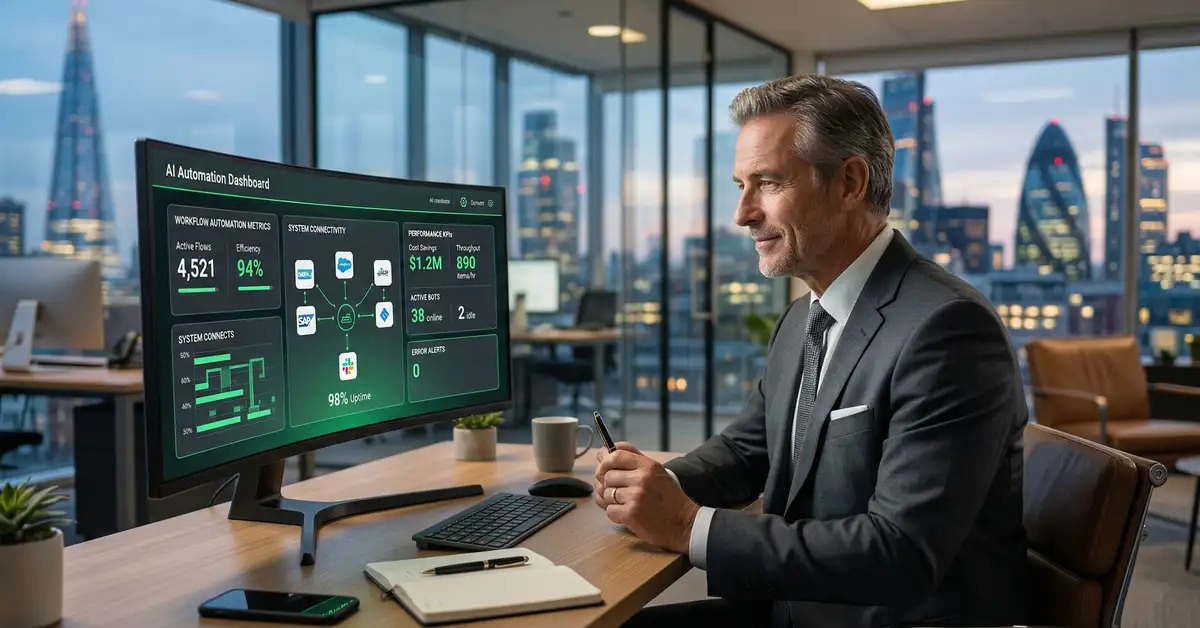 AI automation agency deploying agentic workflows for B2B companies — strategic planning and system architecture