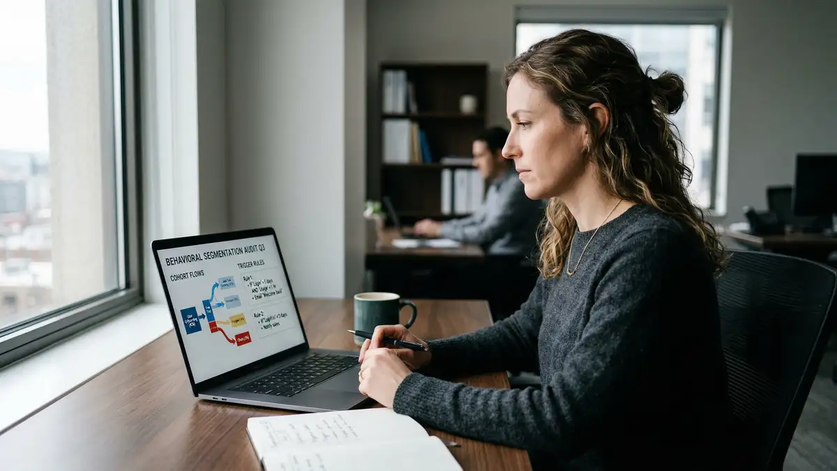 Revenue operations leader monitoring real-time behavioral signal dashboard across CRM and intent data sources