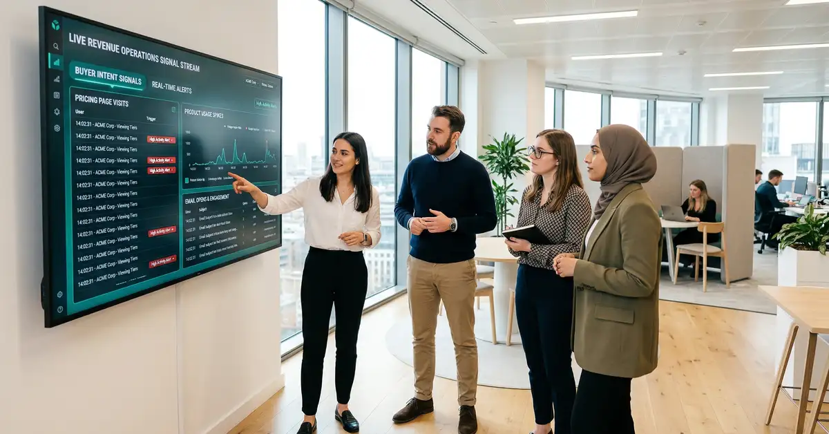 Revenue operations leader deploying a behavioral trigger architecture replacing static B2B drip campaigns with real-time signal-based automation