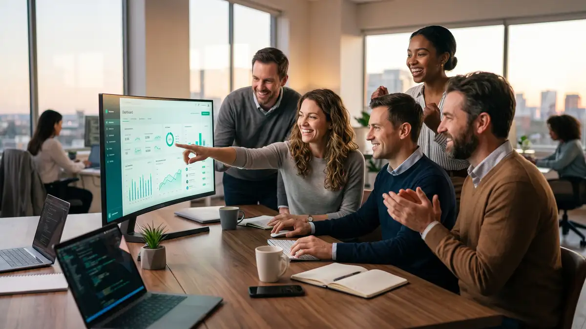 A B2B team launching a ready-made off-the-shelf software solution quickly, going live in days with a clean dashboard already running