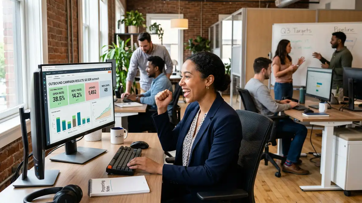 Dashboard showing email bounce rate and spam complaint threshold monitoring for cold email campaigns