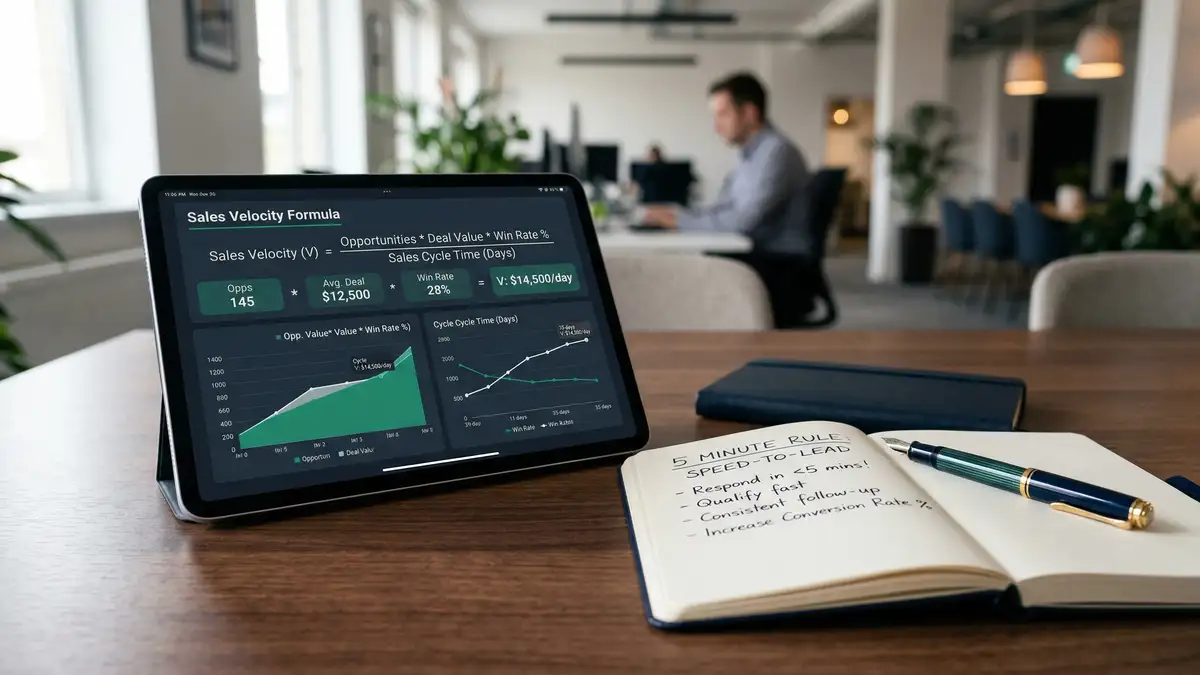 Sales velocity dashboard tracking deal progression and stage-to-stage movement through B2B pipeline stages in real time