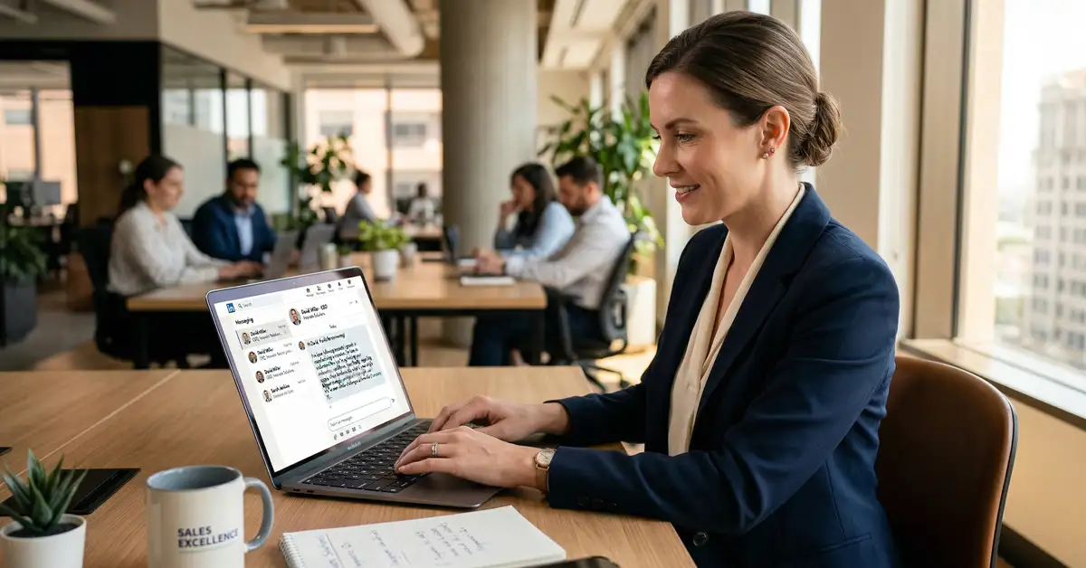 LinkedIn outreach automation dashboard showing diagnostic messaging sequences and B2B pipeline analytics for executive prospecting