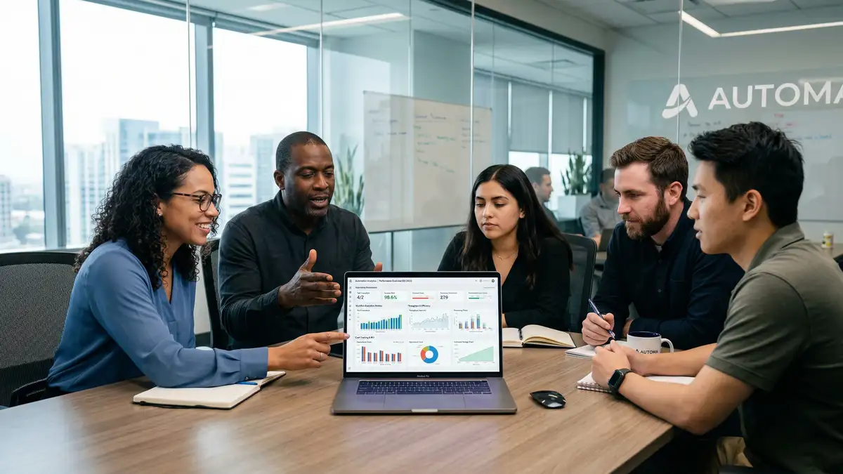 Make.com visual workflow builder interface showing B2B integration scenarios with multiple connected apps