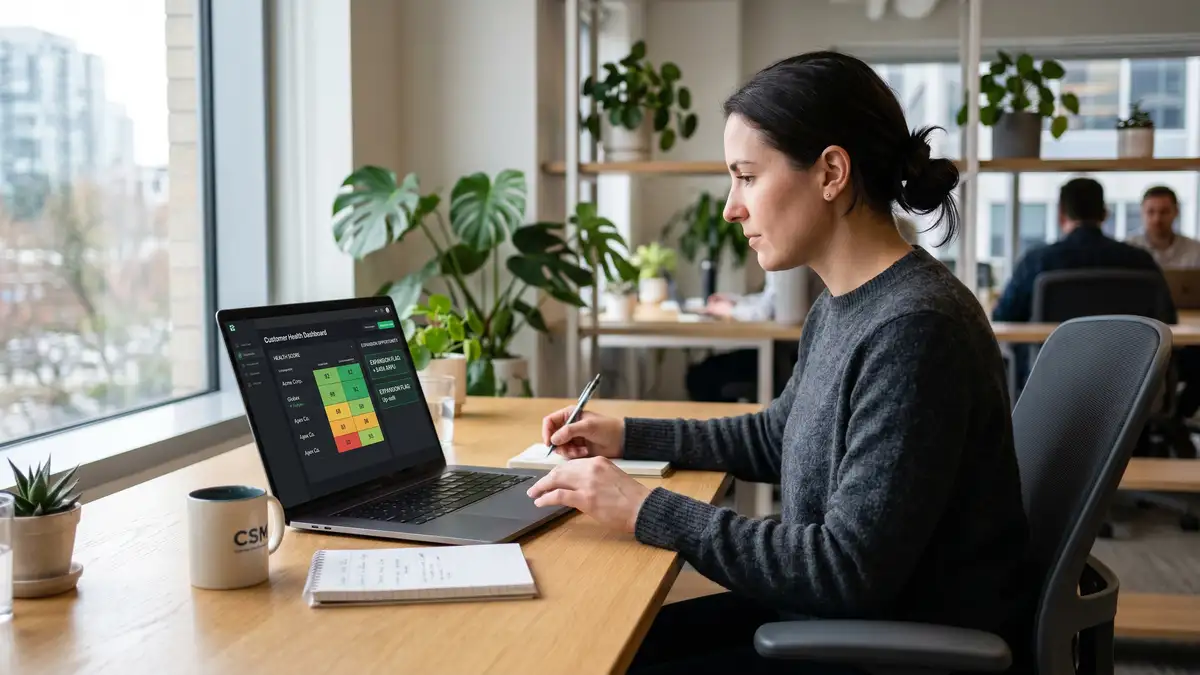 Customer success operator diagnosing expansion versus churn contribution to net revenue retention using cohort analysis dashboard