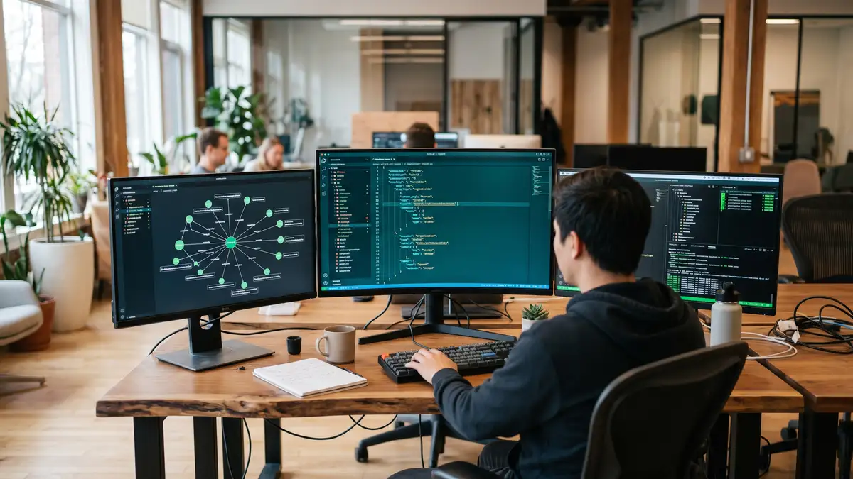 Schema markup validation workspace showing Google Rich Results Test passing all structured data checks for a B2B blog post implementation