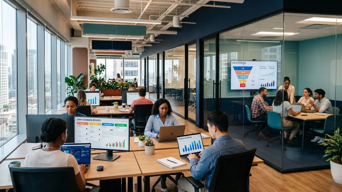 Mid-market SaaS growth engine dashboard showing ARR expansion, pipeline coverage, and retention metrics on modern analytics display