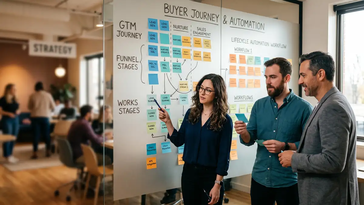 Go-to-market team using agentic AI workflows to automate pipeline generation and sales cycle acceleration